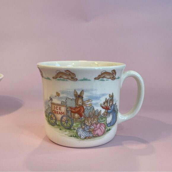 Royal Doulton Bunnykins Infant Set 2 Pieces Cereal Bowl and Mug 1994 China set - Picture 12 of 14